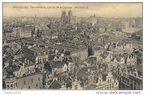 CPA Bruxelles ,panorama Du Centre - Panoramische Zichten, Meerdere Zichten