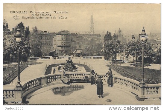 CPA Bruxelles ,panorama Vu Du Mont Des Arts - Panoramische Zichten, Meerdere Zichten