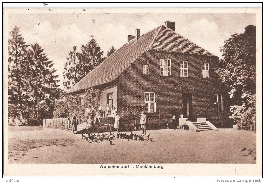 Bauernhaus Wutschendorf Bei Wokuhl Kr Neustrelitz Belebt 3.4.1929 Gelaufen - Neustrelitz