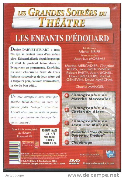 Les ENFANTS D'EDOUARD - DVD - Les GRANDES SOIREES DU THEATRE - Marthe MERCADIER - Christian ALERS - Comedy