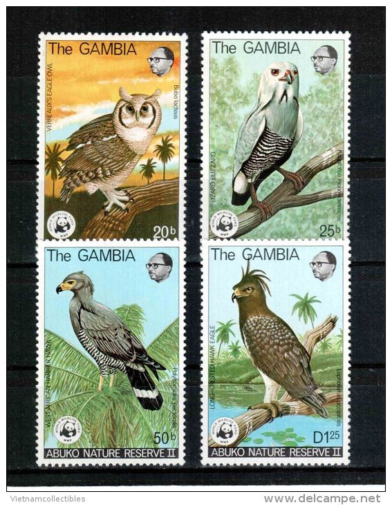 W28 WWF W.W.F. Gambia Bird / Eagle MNH Stamps 1978 - Unused Stamps