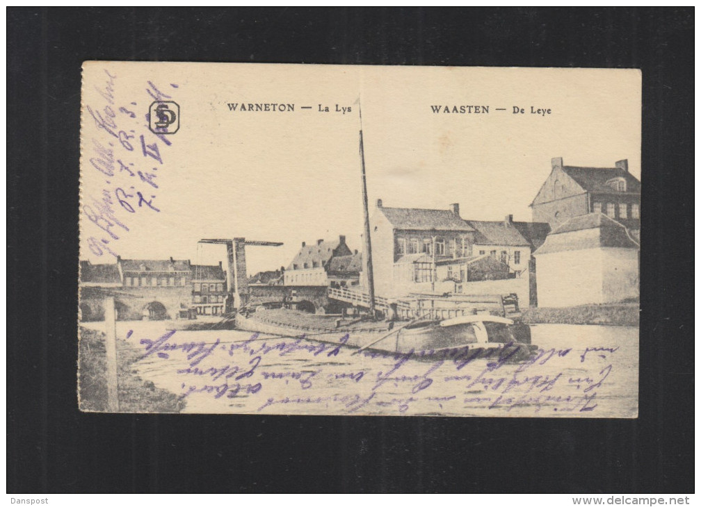 Carte Postale Warneton-La Lys 1918 - Comines-Warneton - Komen-Waasten