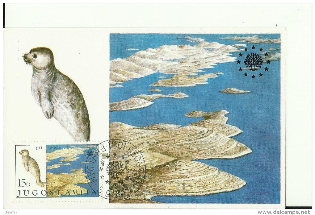 NATIONAL PARK KORNATI, CROATIA  ---  1986  --  CARTE MAXIMUM - Yugoslavia