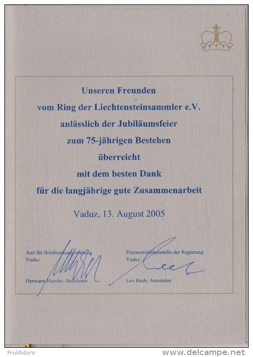 Liechtenstein Booklet For Ring Der Liechtensteinsammler 75 Years With Stamps * * - 2005 - Collections