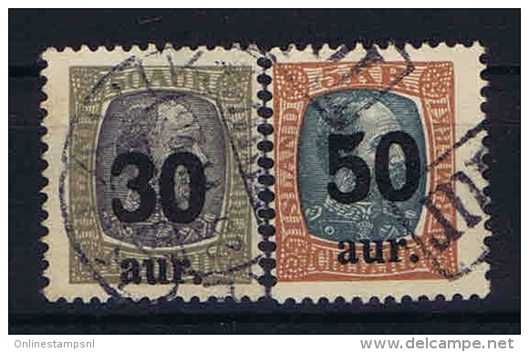 Iceland 1925 Mi Nr 112-113 Yv Nr 113-114  Used - Usati