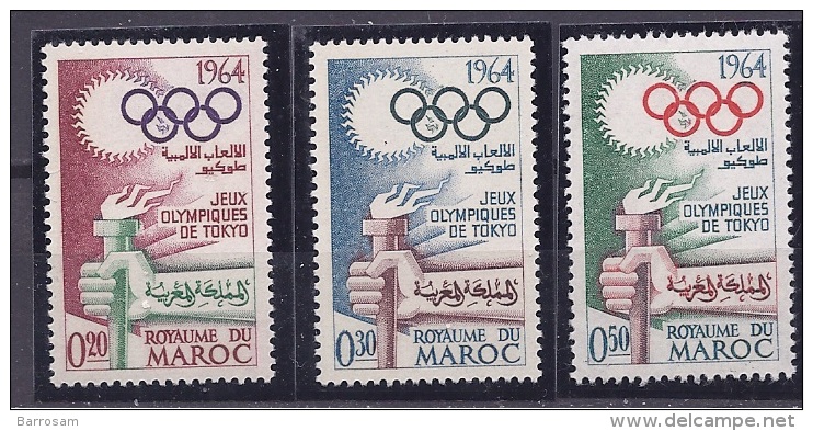 Morocco1964: Yvert 476-8mnh** - Summer 1964: Tokyo