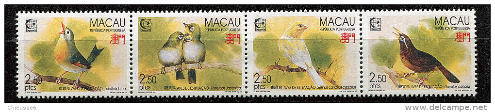 Macao** N° 775 à 778 Se Tenant - "Singapore 95" Expo Philat. Oiseaux - Nuevos