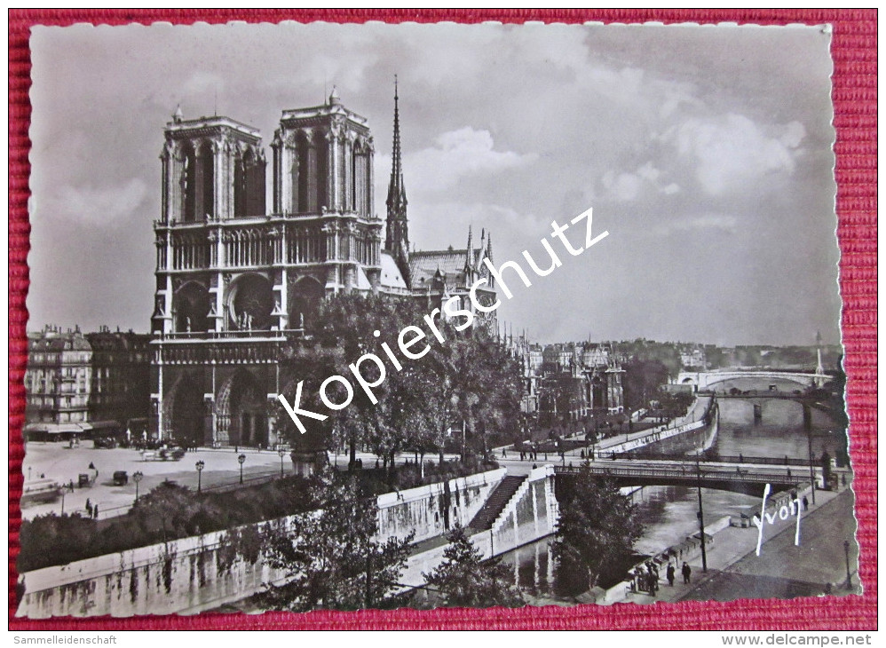 Ansichtskarte Foto Postkarte Um 1940 Frankreich Paris En Flanant Notre Dame - Notre Dame Von Paris