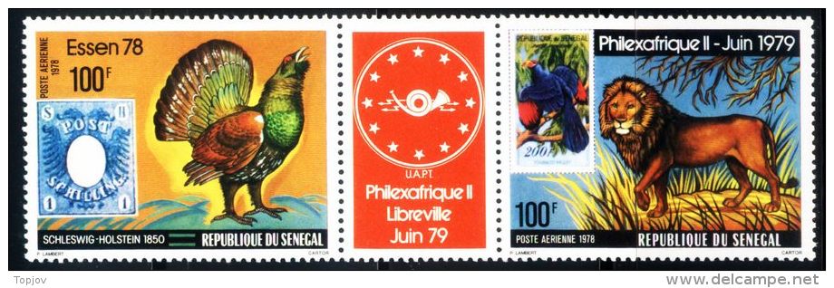 SENEGAL  - BIRD Auerhuhn - LION - PHILEXAFRICQUE - **MNH - 1978 - Spinnen