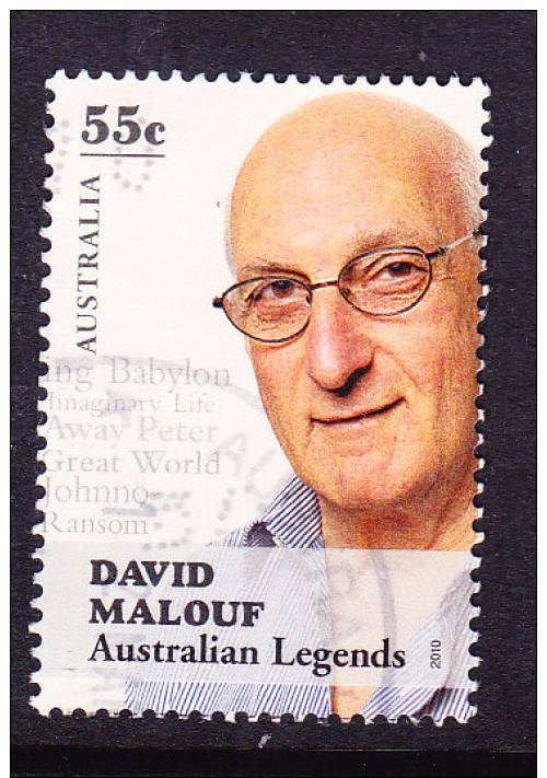 2010. AUSTRALIAN DECIMAL. Australian Legends. 55c. David Malouf. FU. - Oblitérés