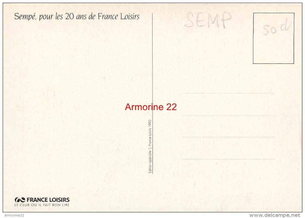 CPM   De SEMPE Pour Les 20 Ans De France Loisirs - Sempé