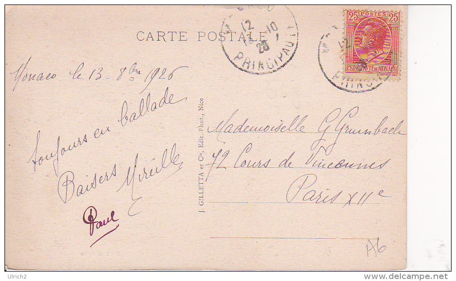 CPA Monaco - La Ville - Le Rocher - 1928 (6860) - Monte-Carlo