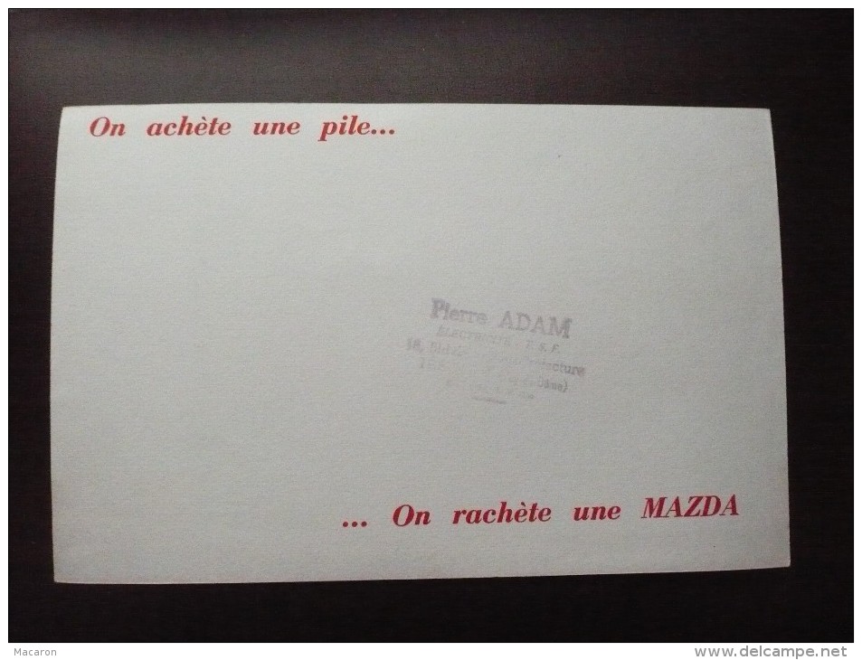 6 Buvards PILES MAZDA Série CHATEAUX n°1 à 6. Années 50. Tampon Electricien à ISSOIRE. Etat TRES BON