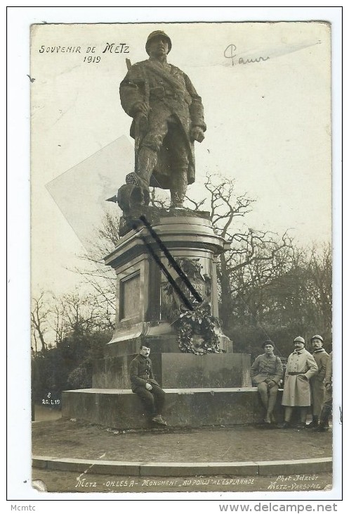 Carte Photo à Identifier - Metz - On Les A - Monument Au Poilu à L'esplanade - Metz