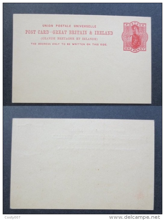 Great Britain 1892 Postal History Rare Postcard UNUSED D.921 - Cartas & Documentos
