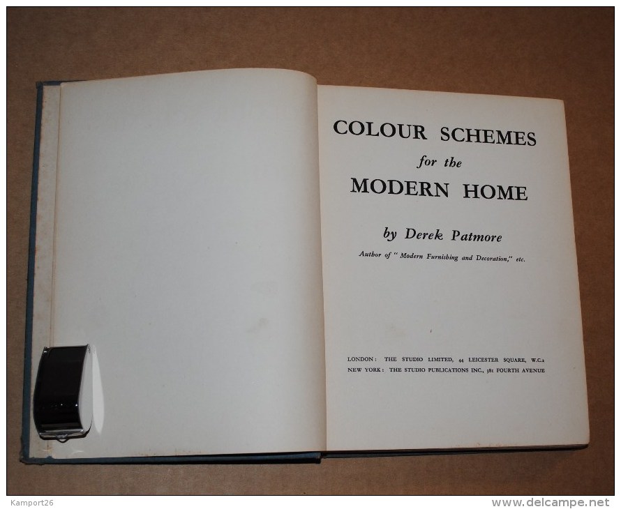 1936 Colour Schemes For The Modern Home FURNISHING Derek Patmore DECORATING Design Pour La Maison - Architektur/Design