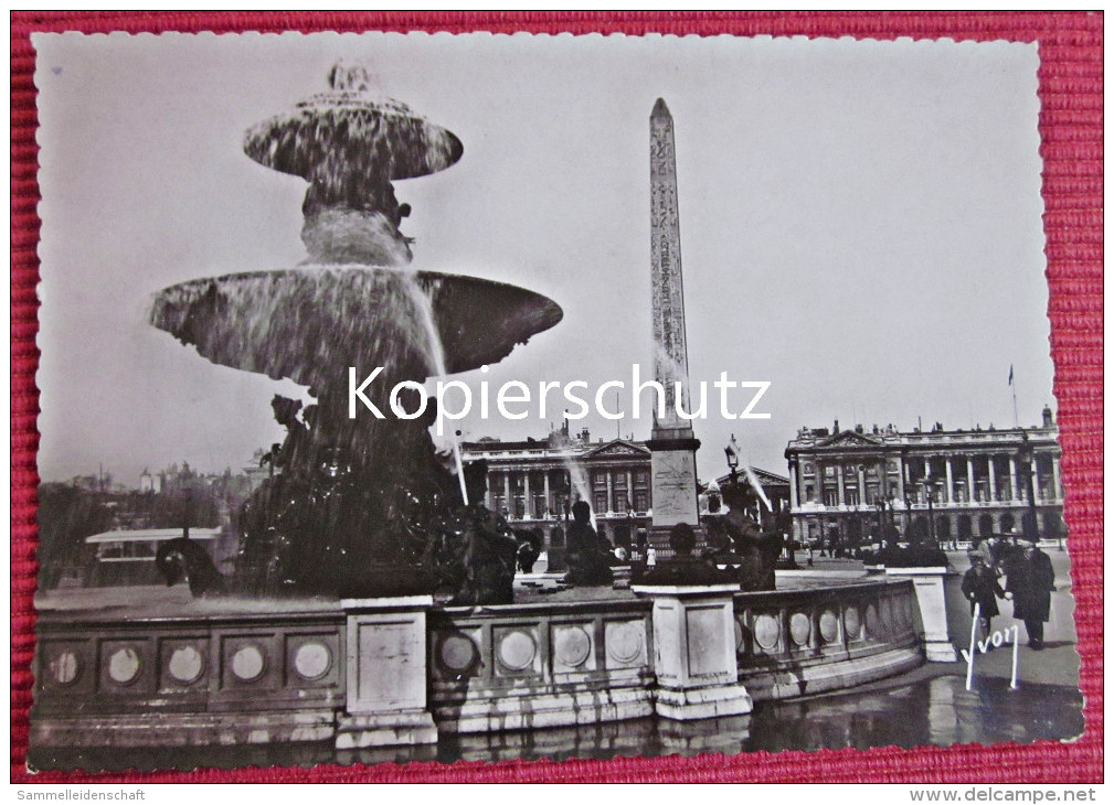 Ansichtskarte Foto Postkarte Um 1940 Frankreich Paris En Flanant Place De La Concorde Brunnen - Plätze