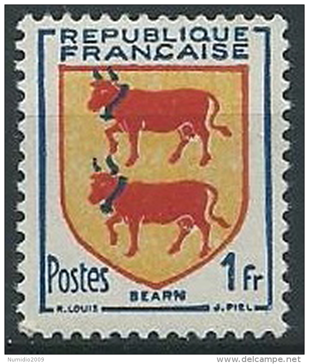 1951 FRANCIA STEMMI DI PROVINCE FRANCESI 1 F MNH ** - EDF068 - 1941-66 Escudos Y Blasones