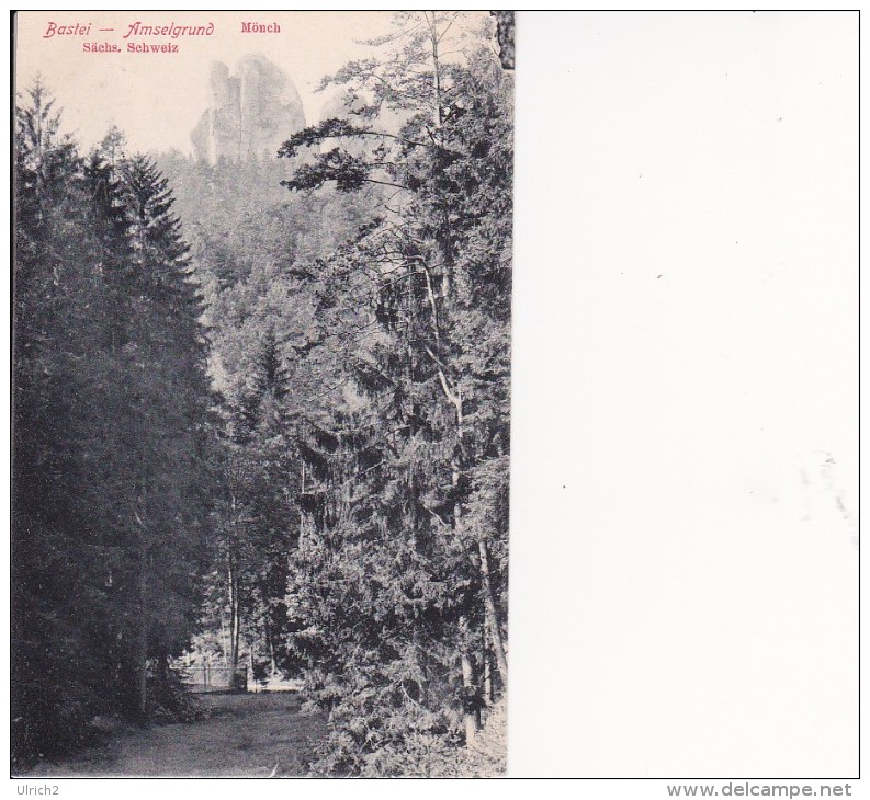 AK Sächsische Schweiz  - Bastei - Amselgrund - Mönch - Engler´s Postkarte  (6893) - Bastei (sächs. Schweiz)