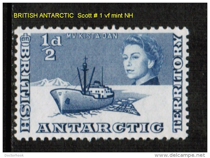 BRITISH ANTARCTIC TERRITORY   Scott  # 1** VF MINT NH - Neufs