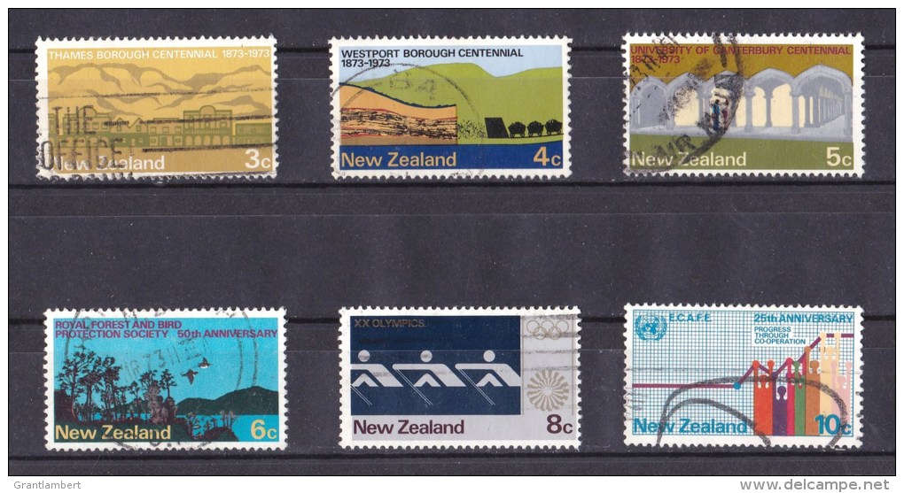 New Zealand 1973 Commemorations Set Of 6 Used - - Used Stamps