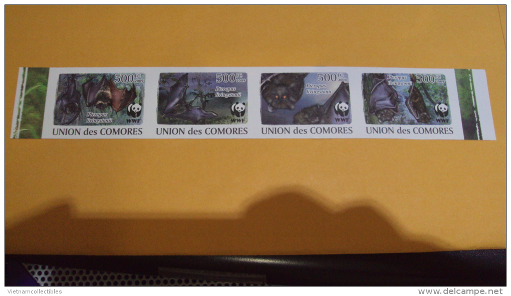 (WWF-432) W.W.F. Comoros / Comoro / Comores MNH BAT Imperf Stamp Strip 2009 - Unused Stamps