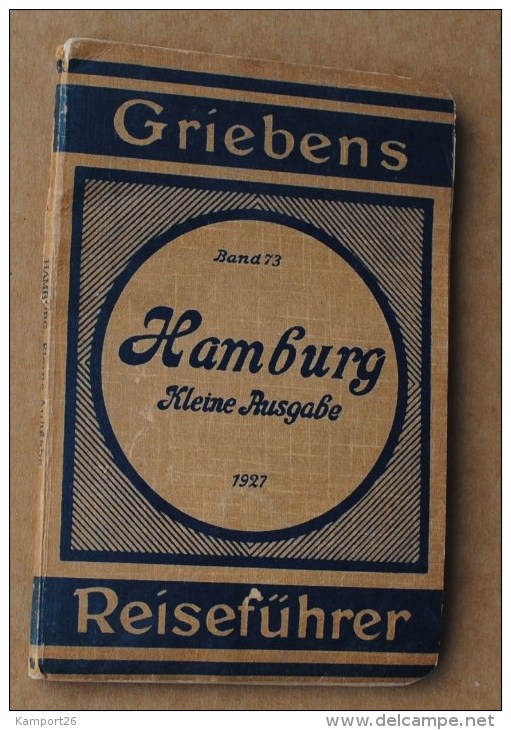 1927 Grieben Reiseführer HAMBURG Guide KLEINE AUSGABE Plan STREETS Map Museums - Hambourg