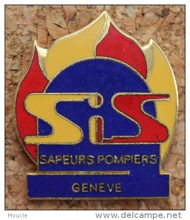 SIS - SAPEURS POMPIERS DE GENEVE - SUISSE    -               (BRUN) - Pompiers