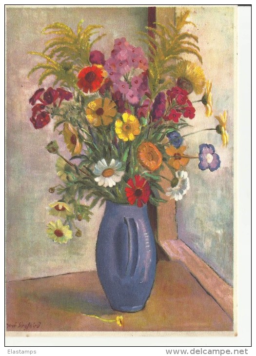 =AK CH 1947 Kunst Blumen - Lettres & Documents