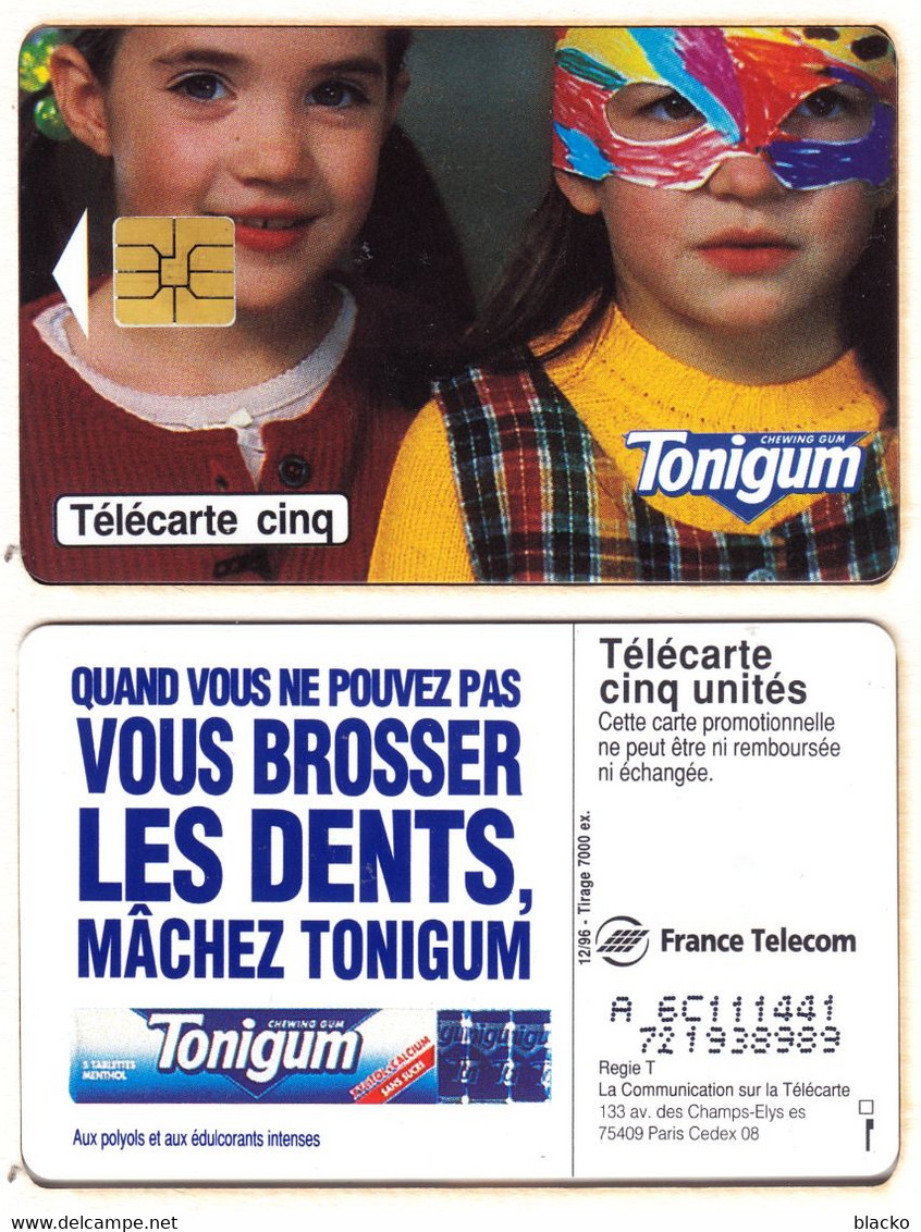 France - Cinq Tonigum 12/96 7000ex Dbz02 - Privées