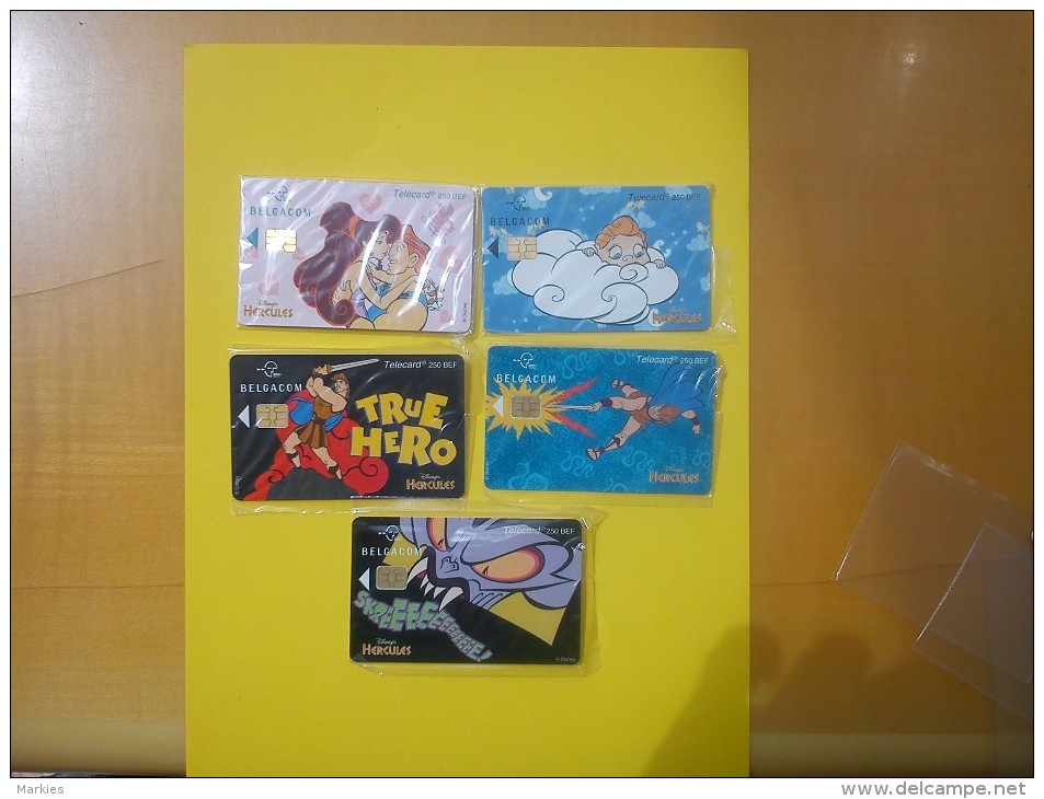 Serie Disney Hercules 5 Cartes Neuves Sous Blisters Rare ! - With Chip