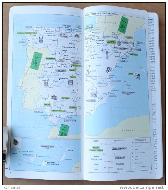 MICHELIN 1974 SPAIN Green Tourist Guide ESPAÑA Tourism MAPS - Europa