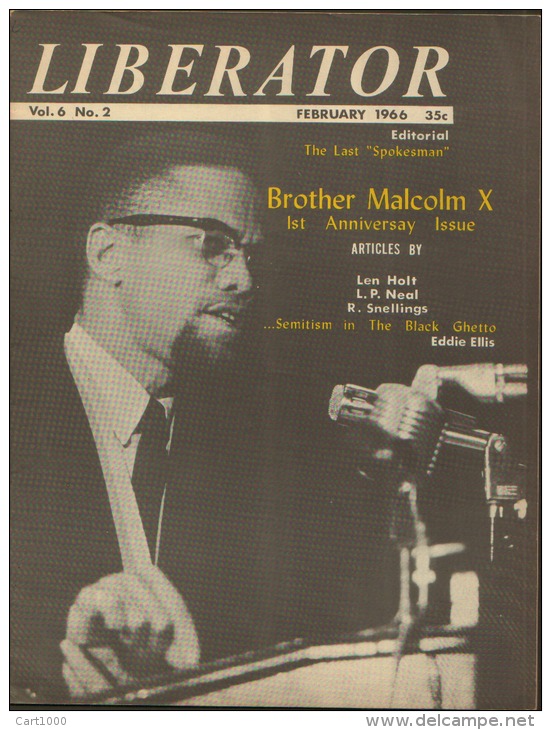 LIBERATOR 1966 Voice Of The African-American - Malcom X - Sociologia/ Antropologia