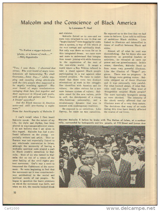 LIBERATOR 1966 Voice Of The African-American - Malcom X - Sociologia/ Antropologia