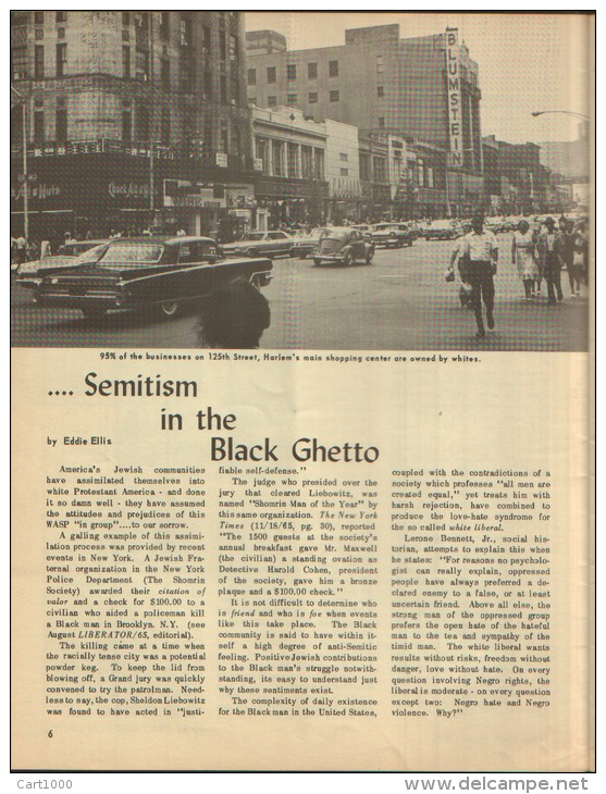 LIBERATOR 1966 Voice Of The African-American - Sociology/ Anthropology