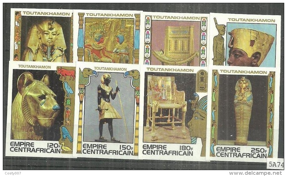 Central African Republic 1978 Archaeology Imperf. Set Mi.578-585 MNH DA.074 - Centrafricaine (République)