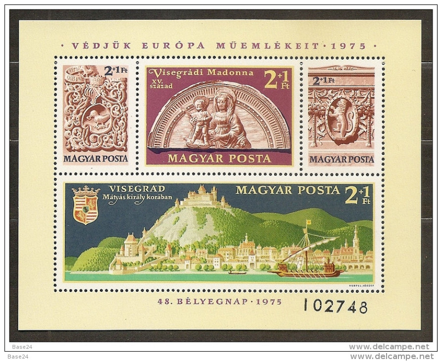 1975 Ungheria Hungary PATRIMONIO ARTISTICO  ARTS HERITAGE Foglietto Di 4v. (121) MNH** Souv. Sheet - Foglietto Ricordo