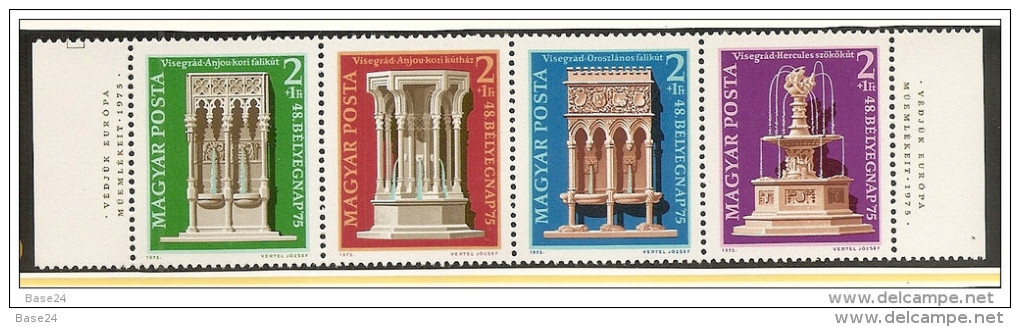 1978 Ungheria Hungary PATRIMONIO ARCHITETTONICO Serie Di 4v. (2447/50) MNH** Striscia - Nuovi