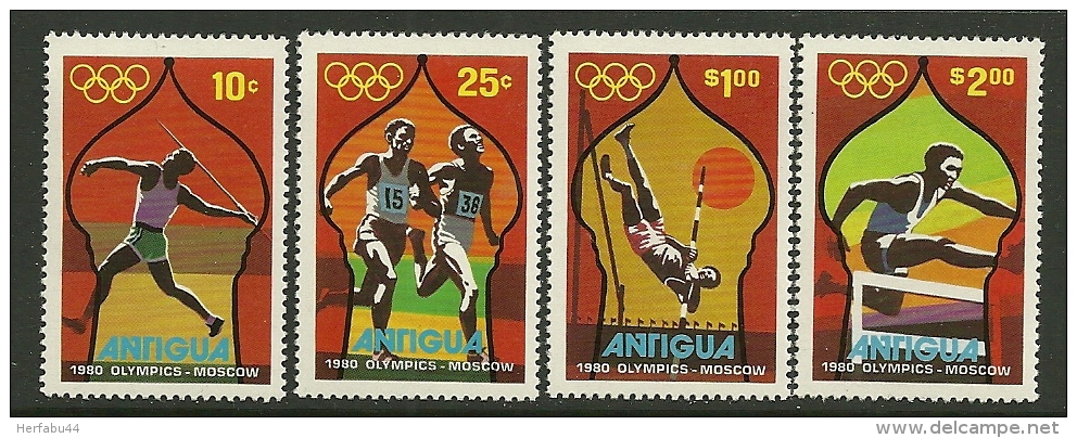 Antigua    "Olympic Games Moscow"     Set    SC# 557-60  MNH** - 1960-1981 Ministerial Government