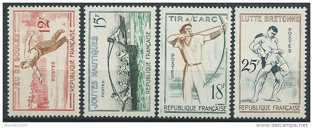 1958 FRANCIA GIOCHI TRADIZIONALI MNH ** - EDF090 - Unused Stamps