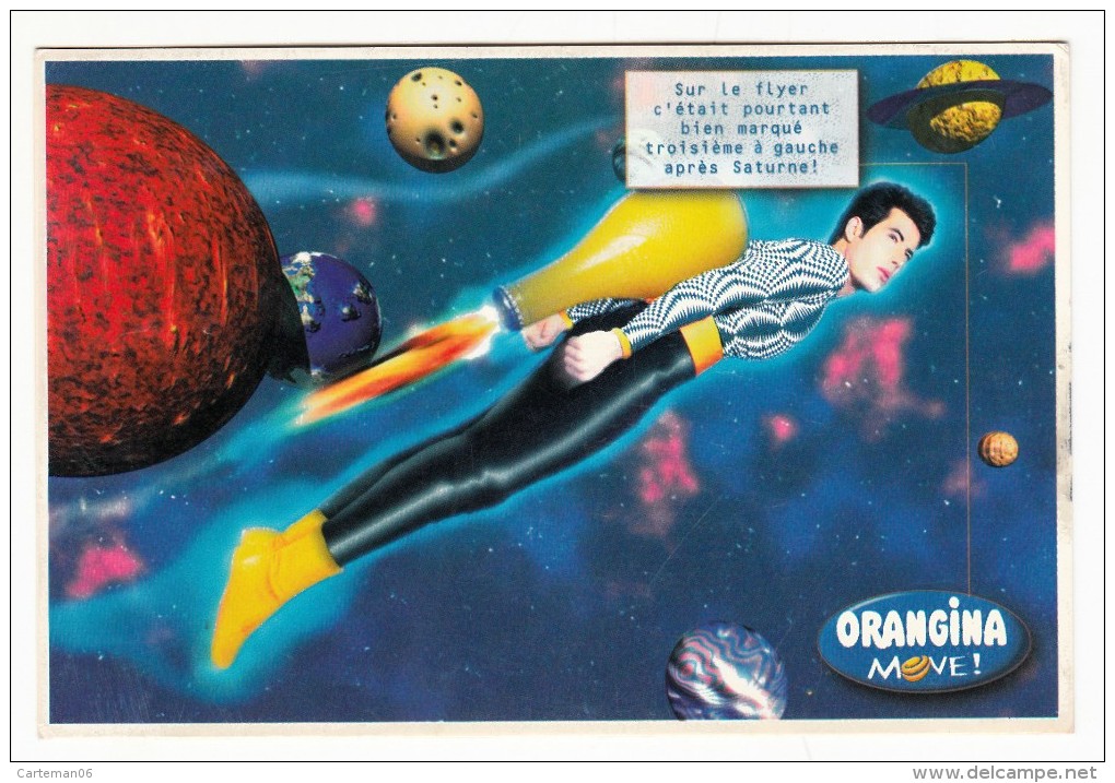 Publicité - Orangina - Jeune Homme Dans L'espace (Saturne, Superman) - Publicité