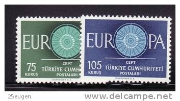 TURKEY 1960 EUROPA CEPT SET MNH - 1960