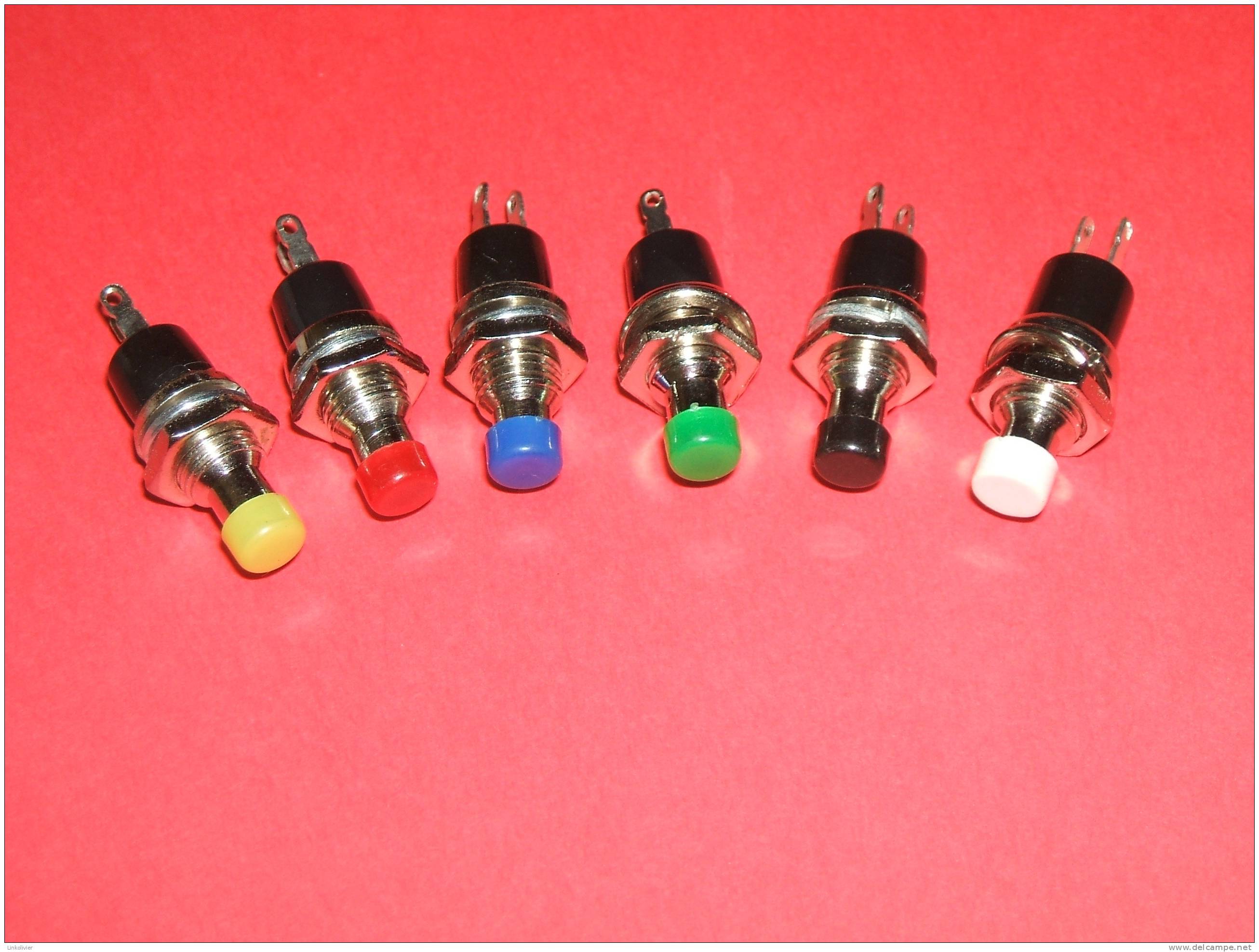 6 BOUTONS POUSSOIRS ON / OFF Pour Aiguilles Réseaux TCO - Eletric Supplies And Equipment