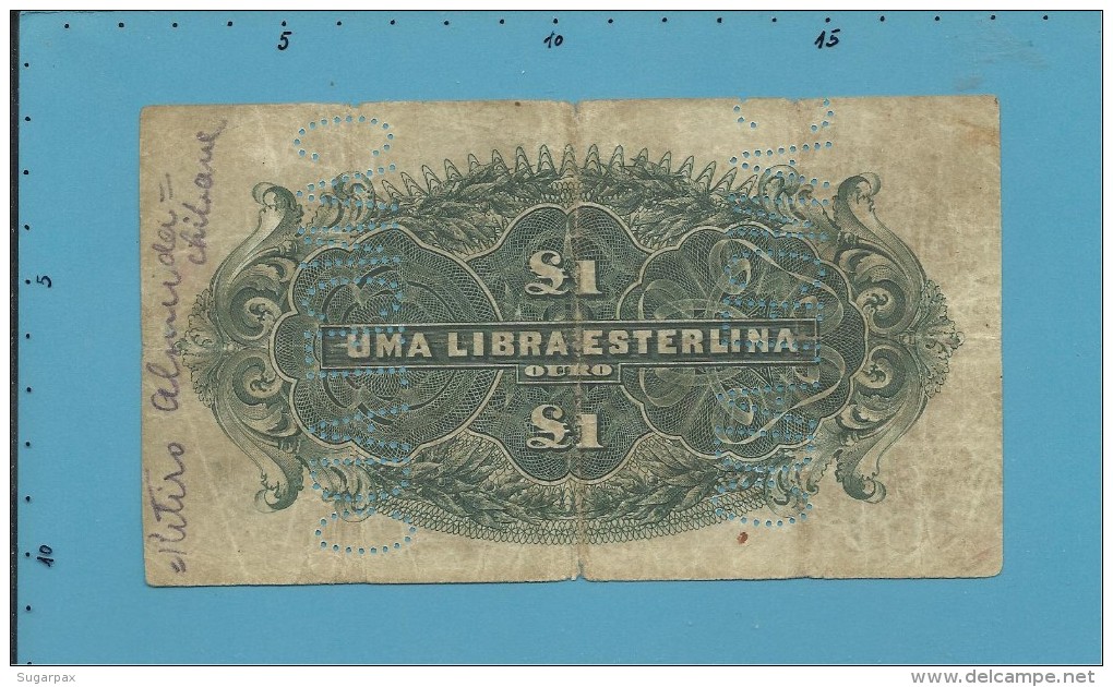 MOZAMBIQUE - 1 LIBRA ESTERLINA - 15.09.1919 - Pick R6b - BANCO DA BEIRA - PORTUGAL - Mozambique