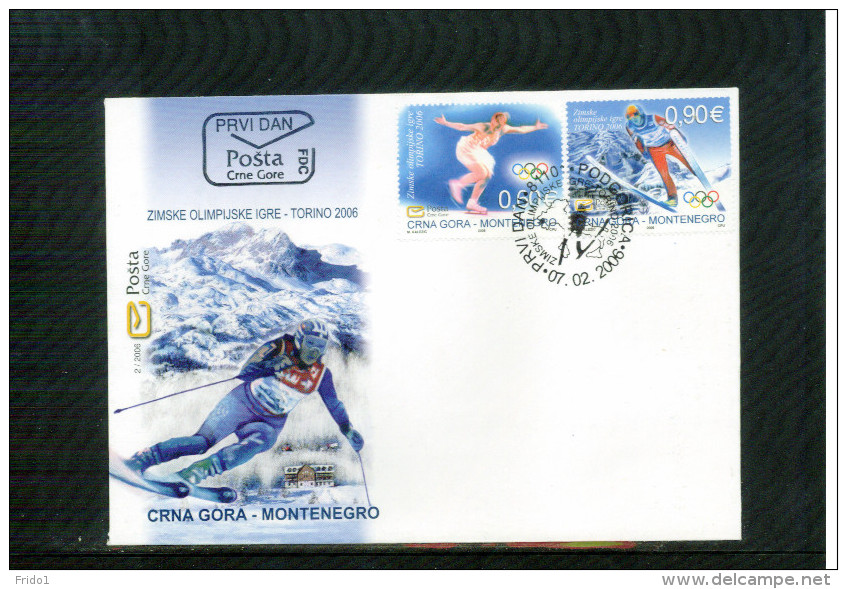 Montenegro 2006 Olympische Spiele / Olympic Games Torino FDC - Winter 2006: Turin