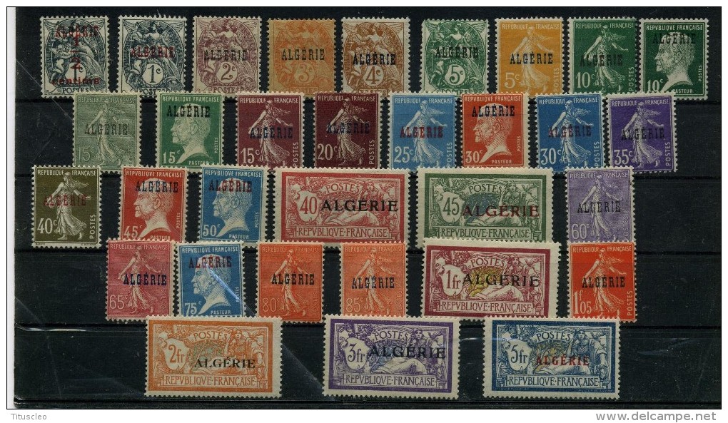 ALGERIE  1/33**et* Timbres De France 1900-1924 Surchargés - Neufs