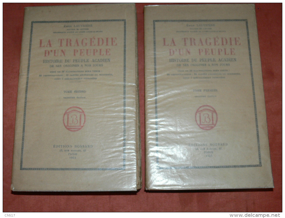 CLARE DIEPPE BRUNSWICK EDMUNSTON   HISTOIRE DU PEUPLE ACADIEN  1922  TRAGEDIE D UN PEUPLE DES ORIGINES A NOS JOURS - Histoire