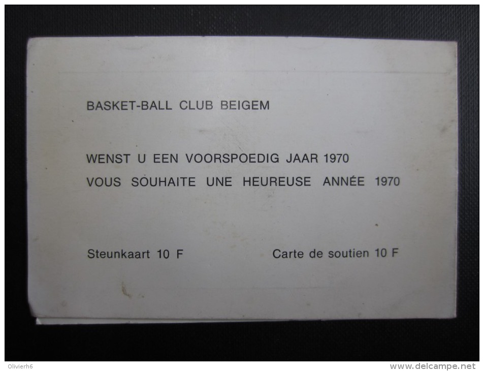 CALENDRIER BELGIQUE (M1499) BEIGEM (3 Vues) 1970 BASKET-BALL CLUB Beigem Carte De Soutien Steunkaart - Autres & Non Classés