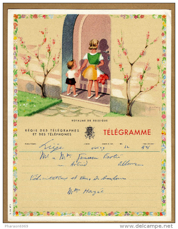 Télégramme Enfants Fleurs - Telegramme