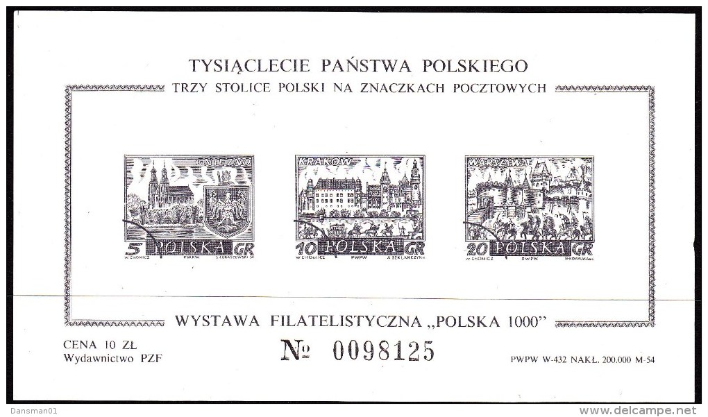 POLAND "polska 1000" 1960 Sheet Mint - Plaatfouten & Curiosa